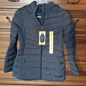 32 Degrees Dark Grey Blue Periscope Quilted Jacket Small